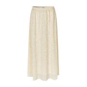 Beige Paillet Maxi Rok Nia mbyM , Beige , Dames