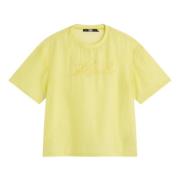 Ikonik 2.0 Grafisch T-shirt Karl Lagerfeld , Yellow , Dames