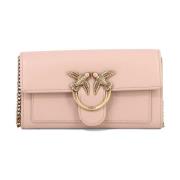 Love One Clutch Leer Pinko , Pink , Dames