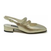 Gouden Leren Ballet Flats Ss24 Carel , Yellow , Dames