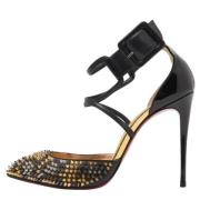 Pre-owned Leather sandals Christian Louboutin Pre-owned , Black , Dame...