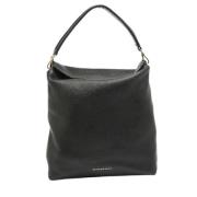 Pre-owned Leather handbags Burberry Vintage , Black , Dames