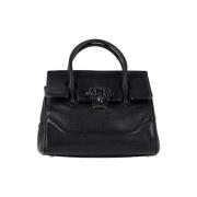 Pre-owned Leather handbags Versace Pre-owned , Black , Dames