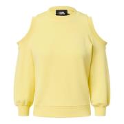 Modal Blend Off-Shoulder Sweatshirt Karl Lagerfeld , Yellow , Dames