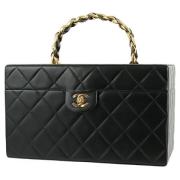 Pre-owned Leather handbags Chanel Vintage , Black , Dames