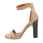 Pre-owned Leather sandals Givenchy Pre-owned , Beige , Dames