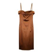 Pre-owned Acetate dresses Dolce & Gabbana Pre-owned , Brown , Dames