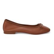 Bruin Leren Ballerina Schoenen Belle Vie , Brown , Dames