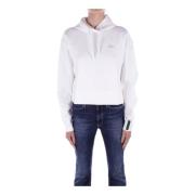 Witte Logo Front Sweater Lacoste , White , Dames