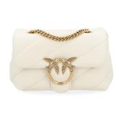 Witte Love Puff Mini Tas Pinko , White , Dames