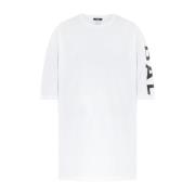 Verticaal Logo T-shirt - Klassiek Model Balmain , White , Heren