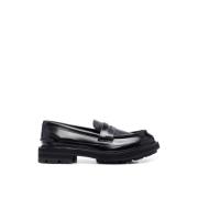 Chunky Penny Loafers Zwart Leer Alexander McQueen , Black , Heren