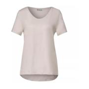 Dames T-shirt Lente/Zomer Collectie Street One , Beige , Dames