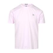 Roze Logo Print Crew-Neck T-shirt C.p. Company , Pink , Heren