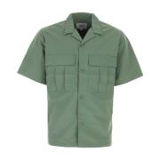 Army Green Nylon Korte Mouw Shirt Carhartt Wip , Green , Heren