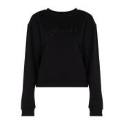 Eenvoudige Ronde Hals Sweater Guess , Black , Dames