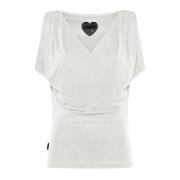 Cupro Kim Shirt RRD , White , Dames