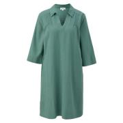 Relaxed Fit Linnenmix Jurk s.Oliver , Green , Dames