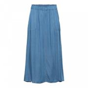 Denim Elastische Taille Rok &Co Woman , Blue , Dames