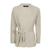 Beige Linnen Vest met Riem Max Mara Weekend , Beige , Dames