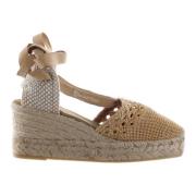 Beige Sandalen Valenciana Stijl Espadrilles , Beige , Dames