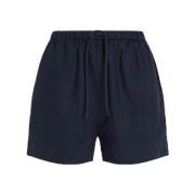 Casual Linnen Shorts Tommy Hilfiger , Blue , Dames