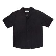 Zwarte Bloem Jacquard Shirt The Silted Company , Black , Heren