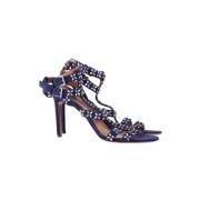 Pre-owned Suede sandals Alaïa Pre-owned , Blue , Dames