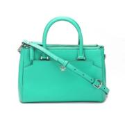 Pre-owned Leather handbags MCM Pre-owned , Green , Dames