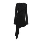 Asymmetrische Satijnen Jurk JW Anderson , Black , Dames