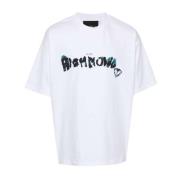 Logo Voor Ronde Hals Korte Mouw T-shirt John Richmond , White , Heren