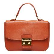 Pre-owned Leather handbags Miu Miu Pre-owned , Orange , Dames