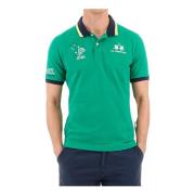 Polo Shirt Piquet Stretch Groen Katoen La Martina , Green , Heren