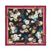 Bloemenprint Zijden Sjaal Dolce & Gabbana , Multicolor , Dames