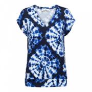 Tie-Dye V-Hals Mouwloze Top &Co Woman , Multicolor , Dames