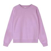 Relaxed Fit Katoenen Jersey Sweatshirt 10Days , Purple , Dames