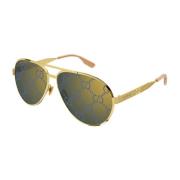 Vintage Style Zonnebril Gg1513S 005 Gucci , Yellow , Unisex