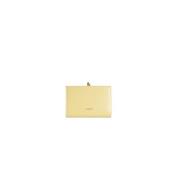 Pastelgele Leren Portemonnee Jil Sander , Yellow , Dames