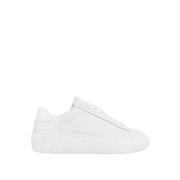 Witte Leren Sneakers voor Vrouwen Tommy Hilfiger , White , Dames