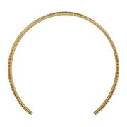 Gouden Textuur Choker Ketting Federica Tosi , Yellow , Dames