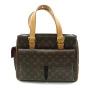 Pre-owned Canvas handbags Louis Vuitton Vintage , Brown , Dames