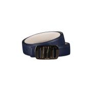 Omkeerbare riem met hertenprint Moorer , Blue , Heren