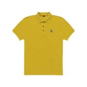 Katoenen Polo Shirt Eenvoudige Stijl RefrigiWear , Yellow , Heren