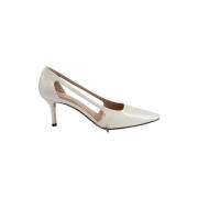 Pre-owned Leather heels Casadei Pre-owned , White , Dames
