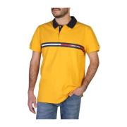 Polo Shirt in Effen Kleur Tommy Hilfiger , Yellow , Heren