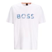 Ocean T-shirt, 100% Katoen Hugo Boss , White , Heren