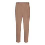 Beige Wolblend Straight Leg Broek PT Torino , Beige , Heren