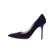 Pre-owned Suede heels Jimmy Choo Pre-owned , Blue , Dames