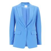 Elegante Longblazer met Zakken Betty & Co , Blue , Dames