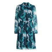 Bloemen Chiffon Lange Mouw Jurk Betty & Co , Multicolor , Dames